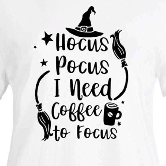Hocus Pocus I Need Coffee to Focus Graphic Tee - Picture 3 of 4